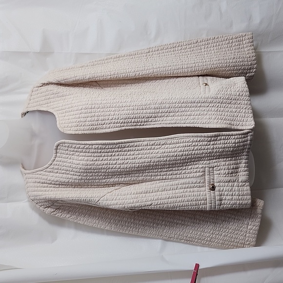 River Island Jackets & Blazers - RIVER ISLAND London, Size 24 Cream Ribbed Cropped smart Shacket, curves edit NWT